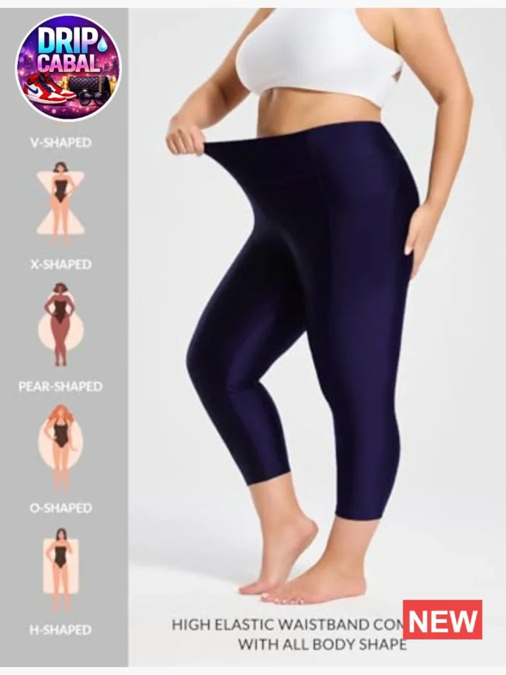 High Waisted Swim Pants 20in Long Capris UPF50+ with Pockets Liner